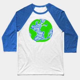 Planet Earth Sketch (MD23ERD001b) Baseball T-Shirt